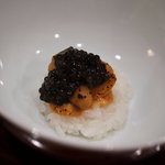 松川 - 2015/10ベルーガキャビア 唐津赤ウニ 飯蒸し