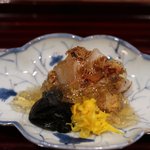 松川 - 2015/10炙った伊勢海老 菊の花 岩茸 土佐酢ジュレ 