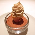 レストランエール - ランチコース 4752円 のフォアグラのソフトクリーム