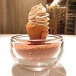 レストランエール - ランチコース 4752円 のフォアグラのソフトクリーム