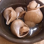 新橋 かま田 - お通し　ツブ貝　煮付け