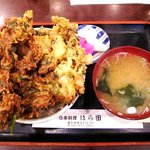 日本料理 はら田 - はら田 ＠逗子 いかかき揚丼 ８００円