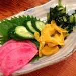 海鮮料理 吾作どん  - H.27.9.27.夜 漬物盛り合わせ 480円税別