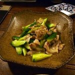 うえ山 - 豚ばらとキューリの山椒炒