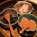 日本料理 晴山 - いくら、のり、たらこ