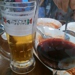 俺のフレンチ・イタリアン - 赤ワイン（グラス）＋生ビール