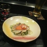 Teppanyaki Oomi - 食前酒と前菜の鯛