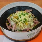 ペッパーランチ - ベーコンチーズペッパーライス(かき混ぜ前)