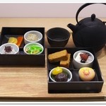 立田野茶寮 - 和のアフタヌーンティー。飾ってあったサンプルです。