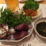 かがり - 鰹のたたき・お刺身、塩水雲丹