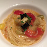 Furutoshi - トマトと茄子のオイル仕立てのフェルディーニ