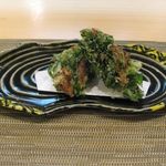 新割烹 丹色 - 菊菜と舞茸のかき揚げアップ(2015.10)