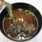 料亭 金鍋 - 造りのオコゼが赤出汁に