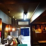 もつ焼 長兵衛 - （2015/9月）店内から外方面を見たところ