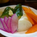 もつ焼 長兵衛 - （2015/9月）漬物盛り合わせ