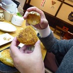 酒讃家 - 焼きおにぎりつけて・・。