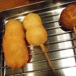 Uwasanokono Kushi Katsu Ano Oden Hakata Ekimae Kurabu - 串カツ。アップ。