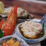 活カニの花咲 - 北海シマエビ＆真タチのポン酢☆