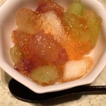 神楽坂 石かわ - マスカットと巨砲と梨のラムジェリームース