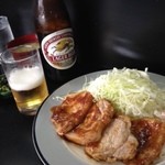 お食事処 さと - 肉味噌定食、麦スカッシュ付き、