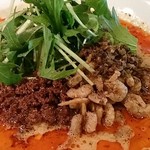 四川担担麺 阿吽 - 坦坦麺３辛　水菜・挽肉・干海老
