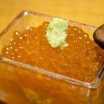 Salmon roe pickled in soy sauce