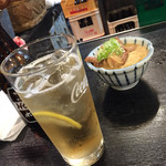 もつ焼 松 - ホッピー、モツ煮