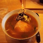 『海老天カレー』(1150円)に『甘きつねトッピング』(100円)～♪(^o^)丿
          