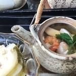 鬱花 - 秋の御膳　土瓶蒸し(1つだけ松茸？)