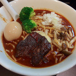 おおぜき中華そば店 - 【限定】牛タンそば（900円）＋ライス（120円）