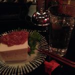 黄昏エレジー - 酒盗豆腐と菊水純米