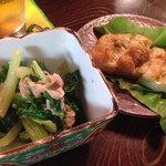 Fuku chan - お通し2種　白菜（しろな）とツナ、薩摩揚げ