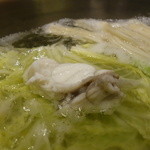 Kanazawa Yaki Fugu Yume Teppou - ☆白菜の上にふぐの身を(#^.^#)☆