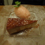 フォセッタ - 愛知産イチジク白ワイン煮ソルベ&アールグレイのプリン　