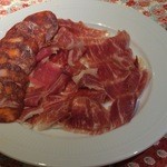 ア・ヴォートル・サンテ・エンドー - 生ハムとチョリソーの盛り合わせ