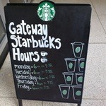 Starbucks - 外に掲示されている看板です。(2015年10月)