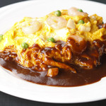 Famous omelette rice demi-glace