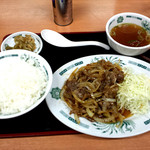 日高屋 - 生姜焼き定食（ご飯大盛り）