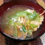 うちわ海老のお味噌汁