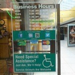 Subway - Business Hoursほか表示です。(2015年10月)
