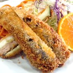 クリエイト - 2015.10.30。なすのはさみ揚げのアップ。