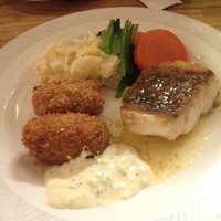 OSTERIA AL BUCO - 天然鯛ムニエル&ズワイガニクリームコロッケ¥900