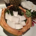 AGLAIA - ISLAND DINING & BAR - - コース料理　ココナッツのお刺身　サクサク食感