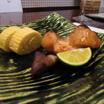 割烹 新多久 - 焼き物　柚庵焼き　どんびこ塩糀漬け