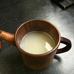 扇屋手打ちそば - 蕎麦湯