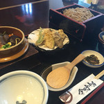 Konnichi Tei Honten - 野菜天ザル釜飯定食¥1,242  @八尾(2015-09)