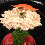 恵比須軒 - ワタリガニとホタテを卵白で炒めたもの