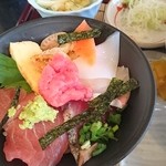 菜の花 - セットの海鮮丼