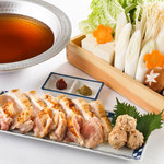 Grilled chicken hot pot with special soy sauce