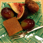 うを徳 - 【デザート】甲斐道とビオレソレース(無花果)←フランス原産、愛媛中山産栗、玉子焼き